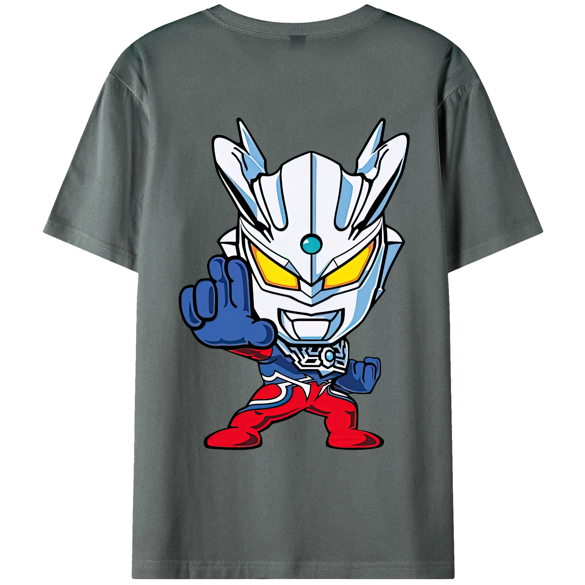 （画像用） ウルトラマン Ultraman 綿100％ メンズ半袖Tシャツ（バックプリント） 通気性